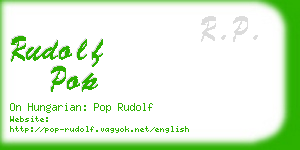 rudolf pop business card